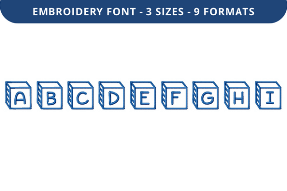 Corner Block Font Uppercase A to I