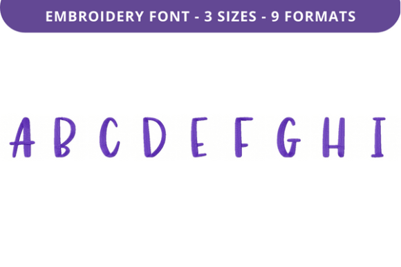 Country Garden Font Uppercase A to I