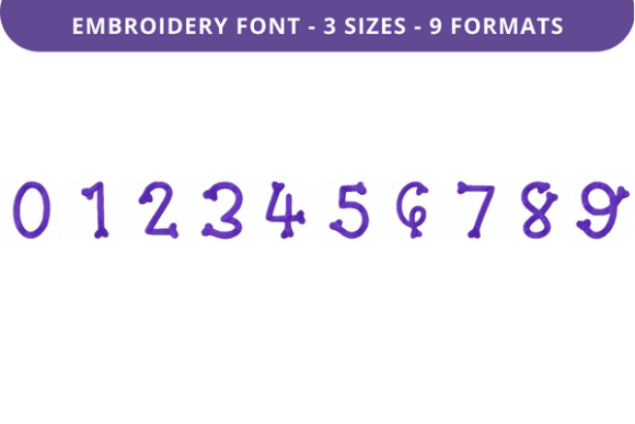 Curves and Bones Font 0 to 9