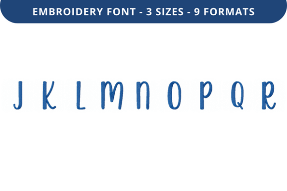 Rosmerta Font J to R: A Business-Ready Embroidery Font