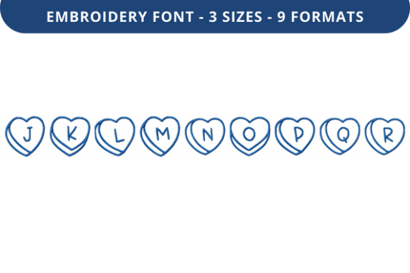 Talking Hearts Font J to R