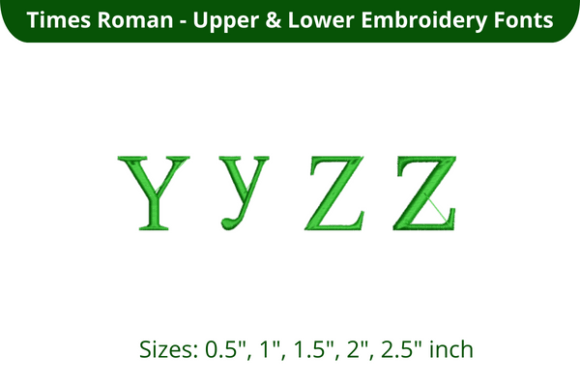 Times Roman Font YZ: A Classic Embroidery Font for Boutique Apparel