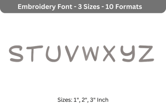 Toon Time Font S to Z: Playful & Polished for Holiday Stitching
